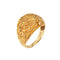 Bague 52 Bague dôme texturée vintage années 1970 en or jaune 18 carats 58 Facettes G13994