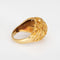 Bague 52 Bague dôme texturée vintage années 1970 en or jaune 18 carats 58 Facettes G13994