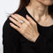 Bague 53 Bague flèche vintage en or blanc 14 carats et diamants, tour de doigt 53 58 Facettes G14040