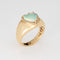 Bague 54 Bague cœur opale et diamants en or jaune 14k 58 Facettes G14054