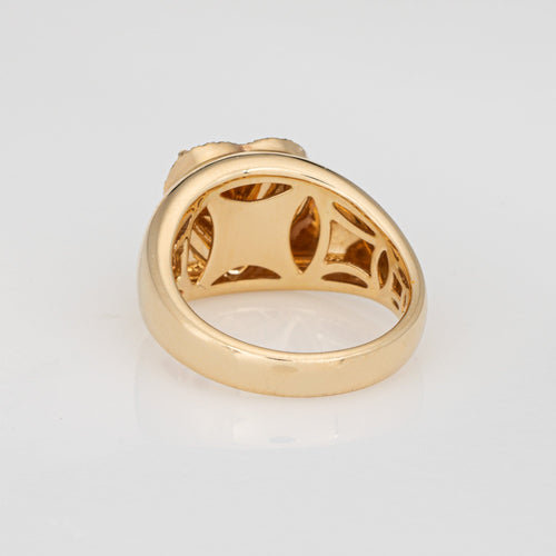 Bague 54 Bague cœur opale et diamants en or jaune 14k 58 Facettes G14054