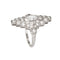 Bague 49 Art déco - Bague navette en platine 900 et diamants, tour de doigt 49 58 Facettes G14077