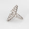 Bague 49 Art déco - Bague navette en platine 900 et diamants, tour de doigt 49 58 Facettes G14077
