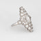 Bague 49 Art déco - Bague navette en platine 900 et diamants, tour de doigt 49 58 Facettes G14077