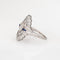 Bague Art déco - Bague navette flèche diamants et saphirs en platine 58 Facettes G14024