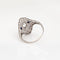 Bague Art déco - Bague navette flèche diamants et saphirs en platine 58 Facettes G14024