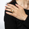 Bague 49 Bague cocktail abstraite vintage années 1970 en or jaune 18 carats, opale et diamants 58 Facettes G14014