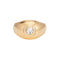 Bague 53 Bague chevalière vintage - Diamant en or jaune 14 carats 58 Facettes G14012