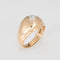 Bague 53 Bague chevalière vintage - Diamant en or jaune 14 carats 58 Facettes G14012