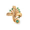 Bague 52 Bague vintage années 1960 à émeraudes en or jaune 14k 58 Facettes G14070