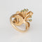 Bague 52 Bague vintage années 1960 à émeraudes en or jaune 14k 58 Facettes G14070