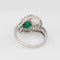 Bague 62 Bague Art déco vintage en platine 900, émeraude, pierre de lune et diamants 58 Facettes G14027