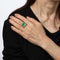 Bague 49 Bague vintage années 1980 émeraude colombienne et diamants en or jaune 18k 58 Facettes G14081