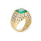 Bague 49 Bague vintage années 1980 émeraude colombienne et diamants en or jaune 18k 58 Facettes G14081