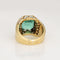 Bague 49 Bague vintage années 1980 émeraude colombienne et diamants en or jaune 18k 58 Facettes G14081
