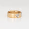 Bague 59 Bague ajourée vintage en or jaune 14 carats et diamants 58 Facettes G14090