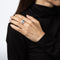 Bague 56 Bague Art déco vintage en or blanc 18 ct et platine, diamants et saphirs 58 Facettes G14119