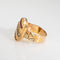 Bague 56 Belle Époque - Bague ancienne en or jaune 18 carats, diamants, rubis et émeraudes 58 Facettes G14137