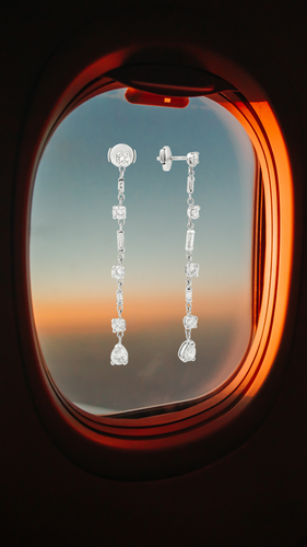 Boucles d'oreilles Boucles d’oreilles pendantes en or gris 18 carats et diamants 2,80 ct 58 Facettes BO183