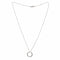 Collier Collier double cercle pavé de diamants en or gris 18 carats 58 Facettes C83