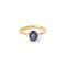 Bague 54 Bague saphir et diamants en or jaune 18 carats 58 Facettes BSA97