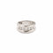 Bague 54 Bague jonc 5 diamants en or gris 18 carats 58 Facettes BD179