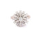 Bague 55.5 Bague flocon pavée de diamants 1 carat en or gris 18 carats 58 Facettes BD214