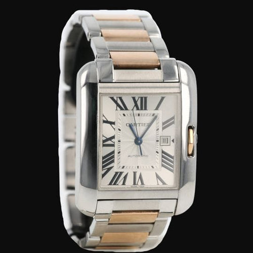 Cartier Tank Anglaise - Montre en or rose et acier 58 Facettes MT47473