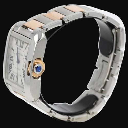 Cartier Tank Anglaise - Montre en or rose et acier 58 Facettes MT47473
