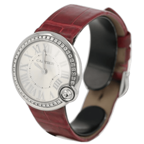 Cartier Ballon Blanc - Montre quartz en acier et diamants 58 Facettes MT47461