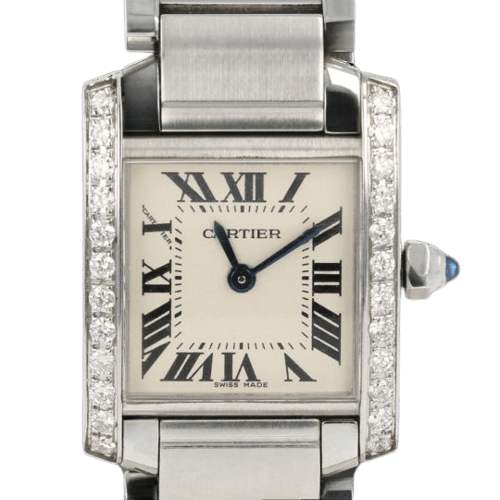 Cartier Tank Française - Montre en acier et diamants 58 Facettes MT47807