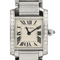Cartier Tank Française - Montre en acier et diamants 58 Facettes MT47807