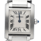 Cartier Tank Française - Montre en acier et diamants