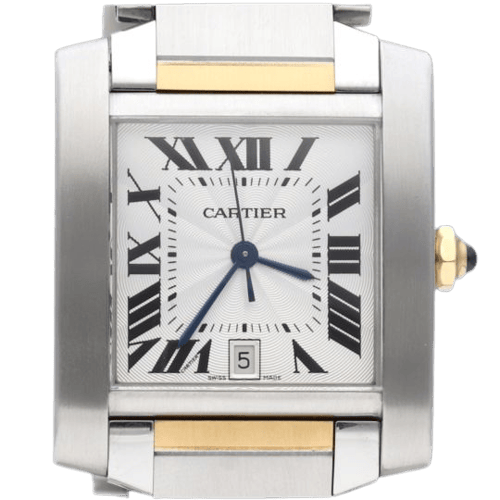 Cartier Tank Française - Montre GM en or jaune et acier 58 Facettes MT47813