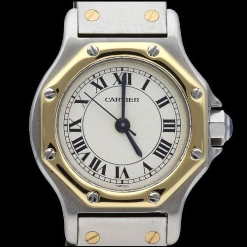 Cartier Santos Ronde Octagon - Montre en or jaune et acier 58 Facettes MT47839