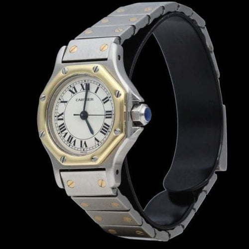 Cartier Santos Ronde Octagon - Montre en or jaune et acier 58 Facettes MT47839
