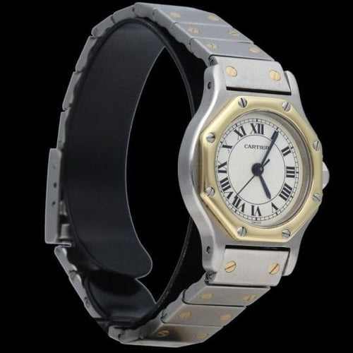 Cartier Santos Ronde Octagon - Montre en or jaune et acier 58 Facettes MT47839