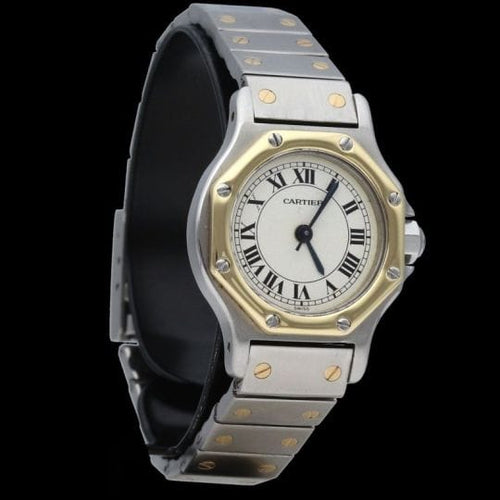 Cartier Santos Ronde Octagon - Montre en or jaune et acier 58 Facettes MT47839