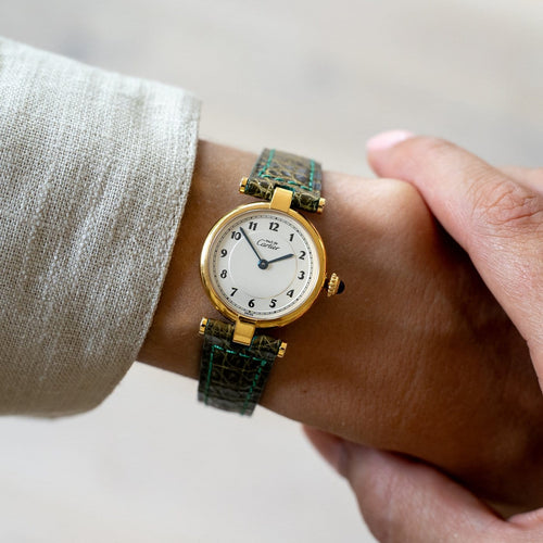 Cartier Must Vendôme - Montre SM en vermeil cadran ivoire Breguet 58 Facettes 318