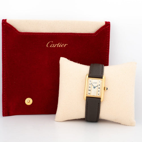 Cartier Tank Must - Montre SM en vermeil cadran ivoire 58 Facettes 534