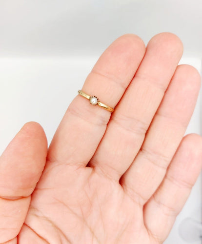 54 Bague antique Gimmel en or rose 18k et perle 58 Facettes A07623