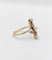 51 Bague fleur Art nouveau en or 18k, platine, perles et diamants 58 Facettes A07565
