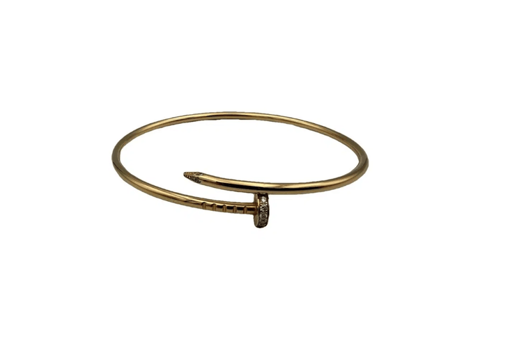 Cartier Juste un Clou PM - Bracelet en or rose et diamants 58 Facettes BOP/260059