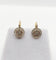 Dormeuses cible Art déco - Boucles d'oreilles en or 18k, platine et diamants 58 Facettes A07499