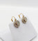 Dormeuses cible Art déco - Boucles d'oreilles en or 18k, platine et diamants 58 Facettes A07499