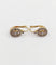 Dormeuses cible Art déco - Boucles d'oreilles en or 18k, platine et diamants 58 Facettes A07499