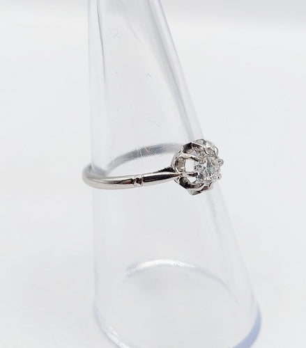 Bague 52.5 Bague solitaire Art déco en platine, diamant 0,35 ct 58 Facettes A07439
