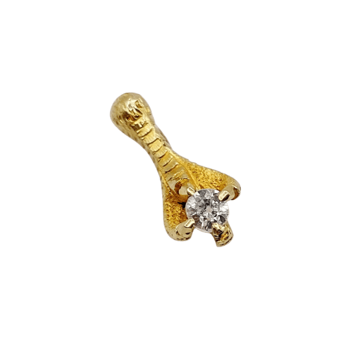 Pendentif serre d'aigle en or 18k et diamant taille ancienne