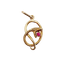 Pendentif serpent antique en or 18k et rubis 58 Facettes A07581