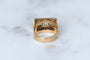 53 Tank - Bague en or rose, platine, diamant coussin et saphirs 58 Facettes